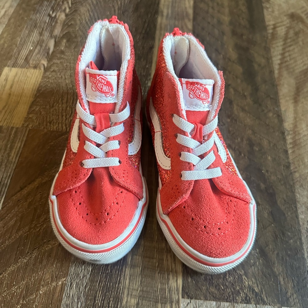 Vans Kids High-Top Sneakers - Pink Sequin
